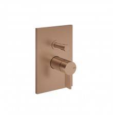 Gessi Inverso Rigato Смеситель для ванны/душа, настенный, цвет: Copper Brushed PVD. 73579#708