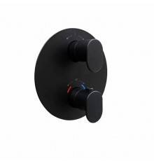 Kerama Marazzi Ole Смеситель для душа, встраиваемый, термостатический, с регулировкой температуры, цвет: черный матовый. 67638EKM.01.093