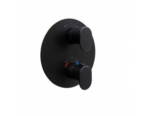 Kerama Marazzi Ole Смеситель для душа, встраиваемый, термостатический, с регулировкой температуры, цвет: черный матовый. 67638EKM.01.093 Kerama Marazzi Ole Смеситель для душа, встраиваемый, термостатический, с регулировкой температуры, цвет: черный матовый. 67638EKM.01.093