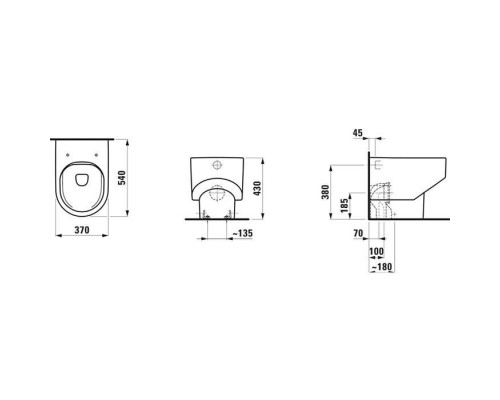 Laufen Sonar Унитаз напольный 53x37x43см, безободковый, цвет: белый матовый. 8.2334.1.757.000.1 Laufen Sonar Унитаз напольный 53x37x43см, безободковый, цвет: белый матовый. 8.2334.1.757.000.1