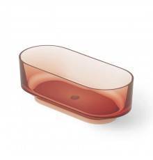 Dea Design Shadow Ванна 170x72x56см., отдельностоящая, Glasstek, прозрачная смола, цвет: brown copper. DD8675 1700 R9