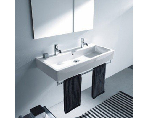 Duravit Vero Раковина подвесная, 100х47см., с 2 отв., c переливом, цвет: белый. 0454100024