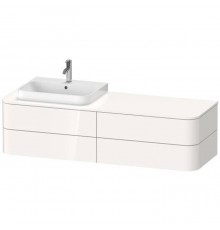 Duravit Happy D.2 Plus Тумба подвесная 160x55х40.8см, с раковиной и 4 ящиками, цвет: белый глянцевый. 2318600000,  HP031HL2222,  HP4963L2222