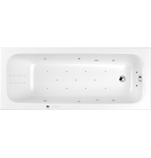 Акриловая ванна WHITECROSS Vibe 0105.180075.100.ULTRANANO.CR 180x75 см, с гидромассажем, с каркасом, со сливом-переливом, с донным клапаном