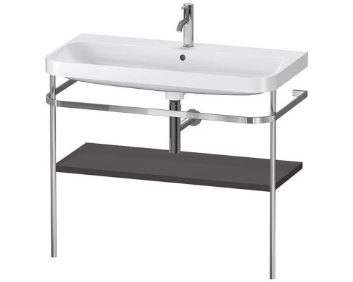Duravit Happy D.2 Plus Консоль напольная с умывальником 97.5х49х85см, с 1 отв под смесит,1 полка, вып. и сифон в комплекте, цвет: Графит. HP4838O8080 Duravit Happy D.2 Plus Консоль напольная с умывальником 97.5х49х85см, с 1 отв под смесит,1 полка, вып. и сифон в комплекте, цвет: Графит. HP4838O8080