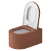 Duravit Millio Унитаз подвесной, 37х57см.,  декор Pattern, крепление в компл., цвет: матовая корица. 250609FC