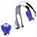 THG Pуtale de cristal bleu Смеситель для раковины, 3 отв., цвет: хром/синий хрусталь. U6B-A02-151