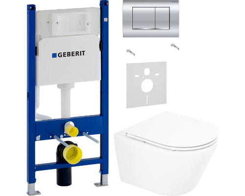 Комплект Унитаз подвесной BelBagno Tre BB8001CHR/SC + Шумоизоляция Geberit 156.050.00.1 + Инсталляция Duofix Delta 458.163.21.1 с кнопкой смыва, хром Комплект Унитаз подвесной BelBagno Tre BB8001CHR/SC + Шумоизоляция Geberit 156.050.00.1 + Инсталляция Duofix Delta 458.163.21.1 с кнопкой смыва, хром