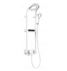 AQM 8004W Душ. сист. с терм. для душ. каб. + аэр., Ø210/110 мм, 1/3 режима, высота 1140 мм, Белый AQM8004W