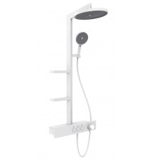 AQM 8005W Душ. сист. с терм. для душ. каб. + аэр., Ø225/130 мм, 1/3 режима, высота 1140 мм, Белый AQM8005W