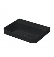Duravit Happy D.2 Plus Раковина накладная, 60х46см., без отв., выпуск с керамической крышкой, WonderGliss, цвет: Anthracite matt. 23606013601