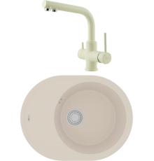 Комплект Мойка кухонная Lemark Lacha 620 9910054 шампань + Смеситель Comfort LM3061PSH шампань