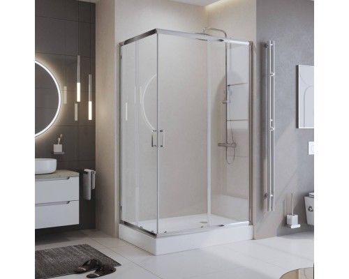 Душевой уголок BelBagno Uno -195 AH 2 120/90 C Cr стекло прозрачное