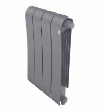 Радиатор биметаллический Royal Thermo Infinity 500 VR80 4 секции, нижнее подключение, silver satin