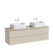 Тумба с раковиной Sancos Snob T 160, beige soft, столешница бежевая TT160A2, раковина CN6052