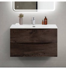 Тумба с раковиной BelBagno Marino-cer-mini 80 подвесная, rovere nature grigio