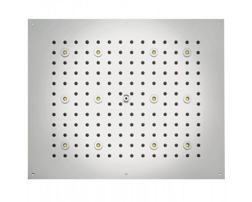 BOSSINI DREAM-RECTANGULAR Верхний душ 570x470 мм, с 12 LED RGB, блок питания/управления, Cromoterapia, цвет: белый матовый. H37455.045