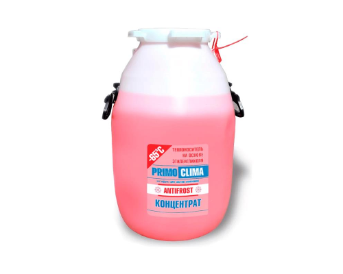 Теплоноситель Primoclima Antifrost концентрат (Этиленгликоль) -65C 50 кг бочка (цвет красный) PA -65C 50