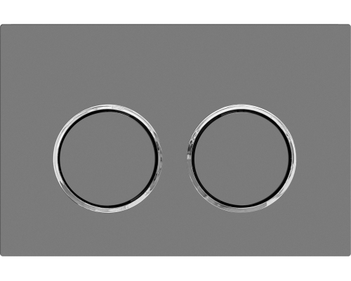 Кнопка смыва Bauedge Round серый металлик