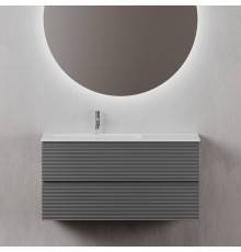Тумба с раковиной Sancos Folk 100 L grey soft