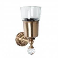 TW Crystal 109 Стакан подвесной, стеклянный, цвет: бронза с кристаллом (swarovski). TWCR109br-sw