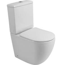 Унитаз-компакт BelBagno Amanda BB051CPR безободковый, крышка BB051-2SC с микролифтом, бачок BB051T
