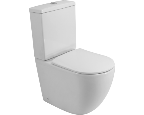 Унитаз-компакт BelBagno Amanda BB051CPR безободковый, крышка BB051-2SC с микролифтом, бачок BB051T