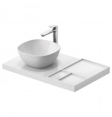 Duravit Aurena Керамическая консоль подвесная 80x50см., левая, HygieneGlaze, цвет: белый глянец. 099480AA00