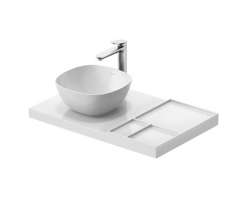 Duravit Aurena Керамическая консоль подвесная 80x50см., левая, HygieneGlaze, цвет: белый глянец. 099480AA00