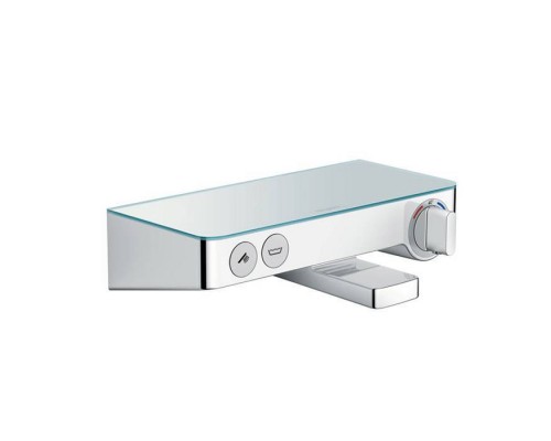 Hansgrohe Ecostat Select Термостат настенный для ванны на 2 источника, с изливом 192мм, с полочкой из безопасного стекла, цвет: хром. 13151000 Hansgrohe Ecostat Select Термостат настенный для ванны на 2 источника, с изливом 192мм, с полочкой из безопасного стекла, цвет: хром. 13151000