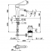 CISAL Cherie Смеситель однорычажный для биде на 1 отверстие с донным клапаном, цвет: хром/черный матовый. CH0005546T
