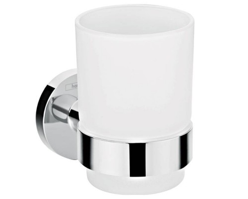 Hansgrohe Logis Universal Стакан для зубных щеток, подвесной, цвет: хром/белый. 41718000 Hansgrohe Logis Universal Стакан для зубных щеток, подвесной, цвет: хром/белый. 41718000