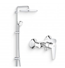 Душевой комплект Смеситель для душа Grohe BauEdge 23635001 + Стойка Tempesta Cosmopolitan System 250 Tempesta Cosmopolitan System 250 26694000