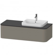 Duravit Happy D.2 Plus Тумба подвесная 130x55х35.4см, с раковиной и 1 ящиком, DX, цвет: stone grey satin matt. 2318600000,  HP4932R9292,  HP031KR8080