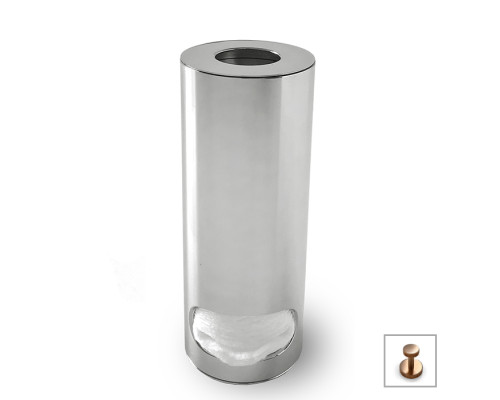 Контейнер для ватных дисков 3SC Metal Tonda 6 х 15 см настольный, Warm Brushed Bronze PVD 47AWBB