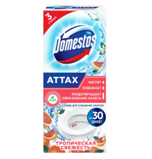 Ароматическая сетка для унитаза Domestos тропическая свежесть 30 г стикер