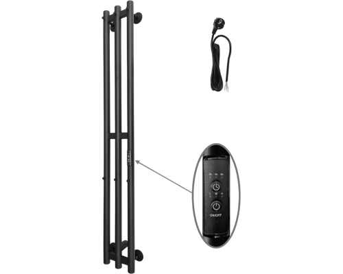 Полотенцесушитель электрический Altasan Арго 120х17 черный муар