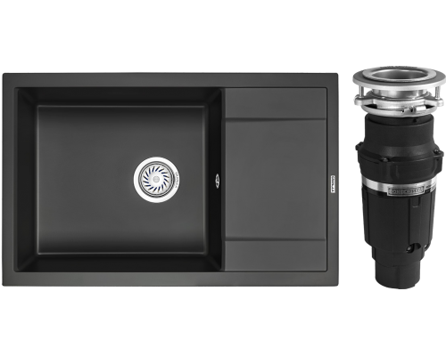 Комплект Мойка кухонная Granula 7805, турмалин + Измельчитель Bone Crusher BC 610-AS