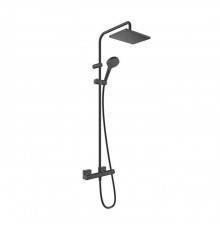 Hansgrohe Vernis Shape Душевая стойка с верхним душем 230 1jet с термостатом, цвет: матовый черный . 26286670