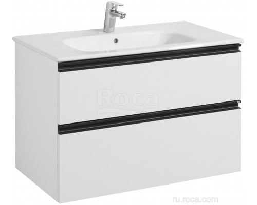 Roca A857459806 Domi Тумба под умывальник, подвесная, 2 ящика, 785х453х515 мм, Белый глянец A857459806