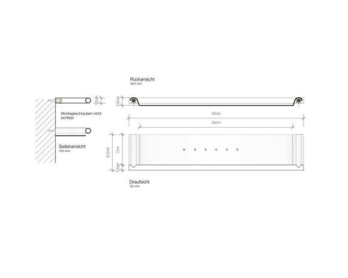 Decor Walther Mikado ABL40 Полочка 40x8.2см, подвесная, цвет: хром. 0521700 Decor Walther Mikado ABL40 Полочка 40x8.2см, подвесная, цвет: хром. 0521700