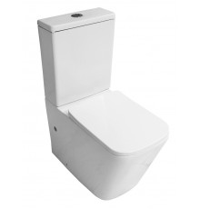 Унитаз-компакт напольный AZARIO Indor AZ-T004B-R безободковый, с микролифтом, глянцевый белый