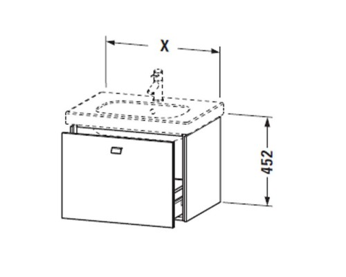 Duravit Brioso Тумба подвесная 102х46.9х45.2см, с раковиной, с 1 выдвижным ящиком, цвет: каштан темный. 03421000002, BR404701053 Duravit Brioso Тумба подвесная 102х46.9х45.2см, с раковиной, с 1 выдвижным ящиком, цвет: каштан темный. 03421000002, BR404701053