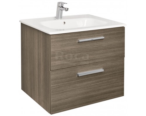 Roca A857468402 Victoria Тумба под умывальник подвесная, 2 ящика, 586x450x550 мм, Городской дуб A857468402