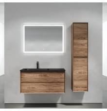 Мебель для ванной комнаты Sancos Marmi 2.0 100 L черная раковина, дуб чарльстон