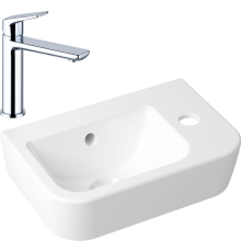 Комплект Рукомойник Lavinia Boho One 33310001R + Смеситель Wellsee ICON! for life 182301000 хром