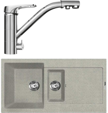 Комплект Мойка кухонная Lava D5.SCA scandic + Смеситель SG05 CR chrome