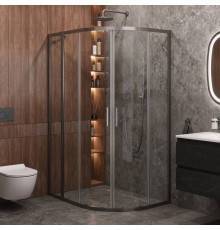 Душевой уголок Cezares Molveno RH 2 120+100 C GM IV, 120х100 см, профиль оружейная сталь, стекло прозрачное