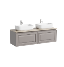 Тумба с раковиной Sancos Very 140, doha soft, столешница бежевая TT140A2X, раковина CN5043