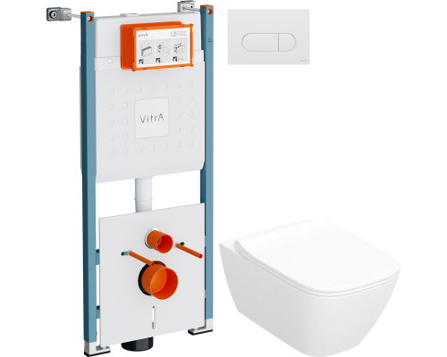 Комплект Унитаз подвесной Geberit Smyle Square 500.685.01.1 + Инсталляция VitrA V-Fix Core 732-5800-01PV + Кнопка Root Round 740-2200 белая глянцевая Комплект Унитаз подвесной Geberit Smyle Square 500.685.01.1 + Инсталляция VitrA V-Fix Core 732-5800-01PV + Кнопка Root Round 740-2200 белая глянцевая